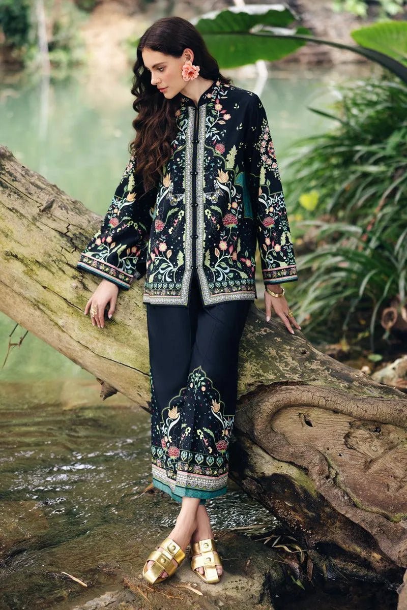 2 Pcs Women's Stitched heavy Swiss Lawn Printed - Gullena