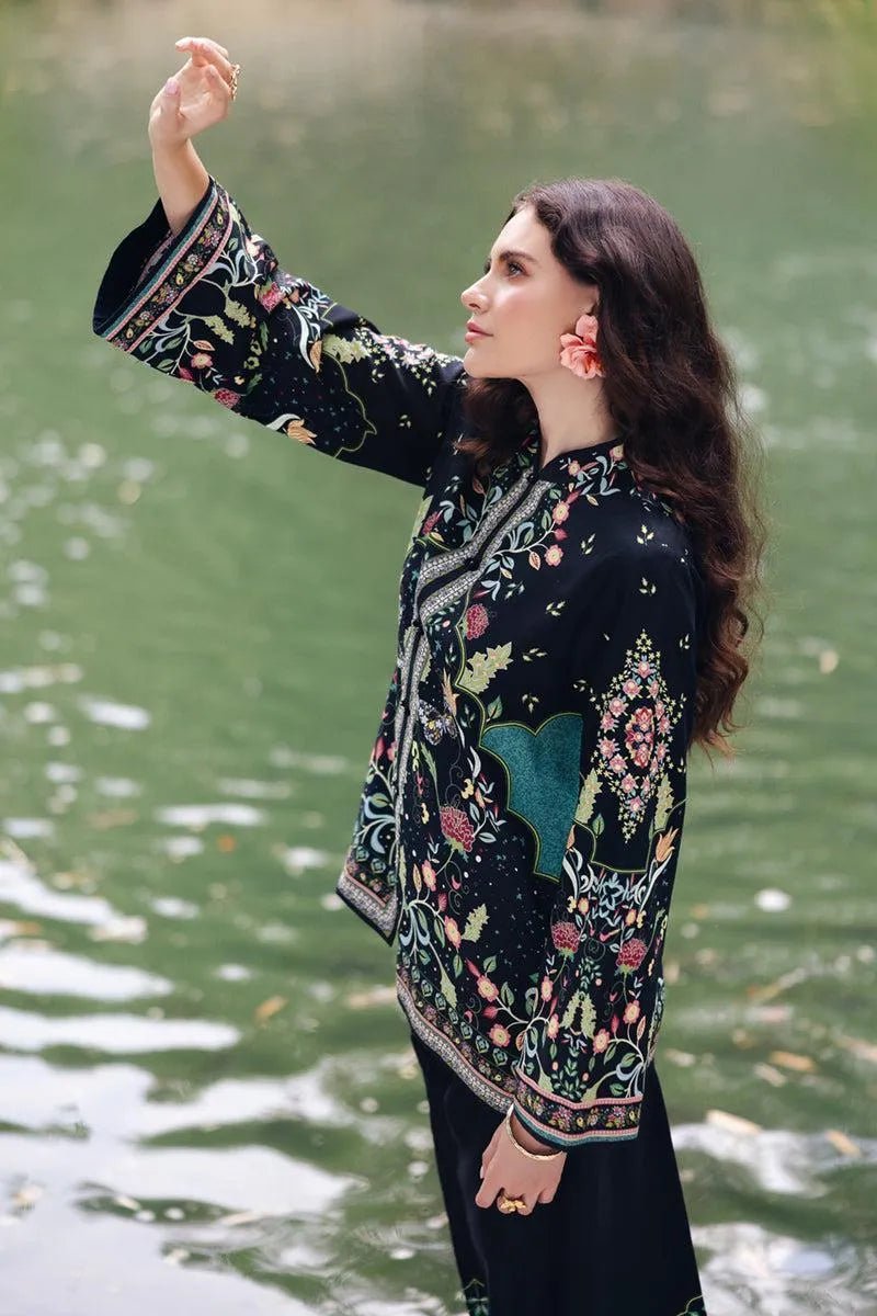 2 Pcs Women's Stitched heavy Swiss Lawn Printed - Gullena