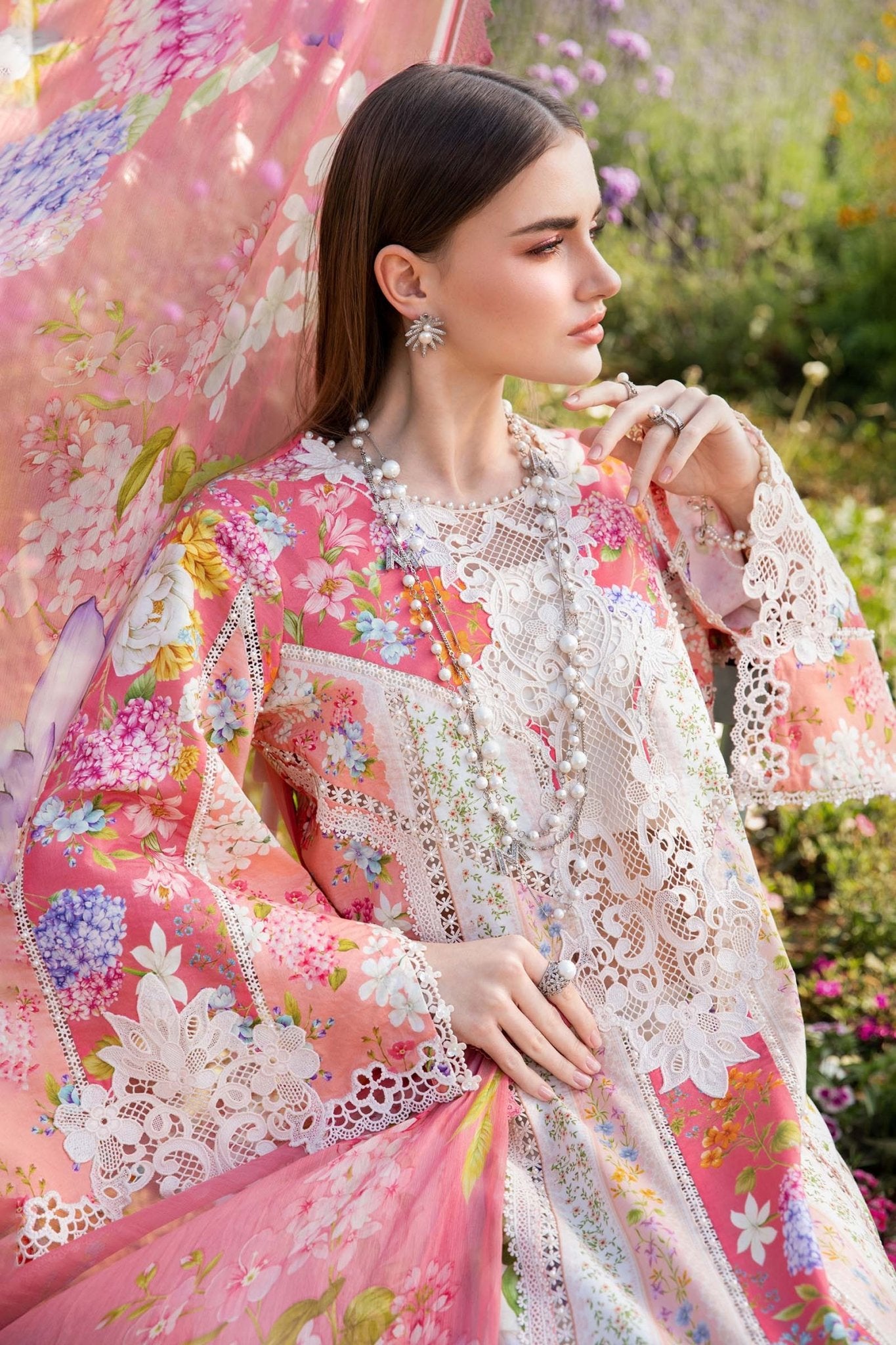 3 Piece Unstitched Printed Lawn Suit - Gullena